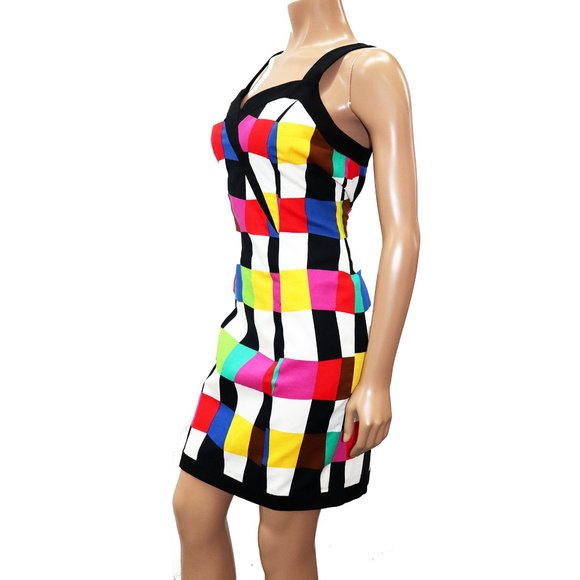 Leslie Fay SWEET HEART checkered FITTED wiggle dress Size 8/ 10 - Picture 4 of 7